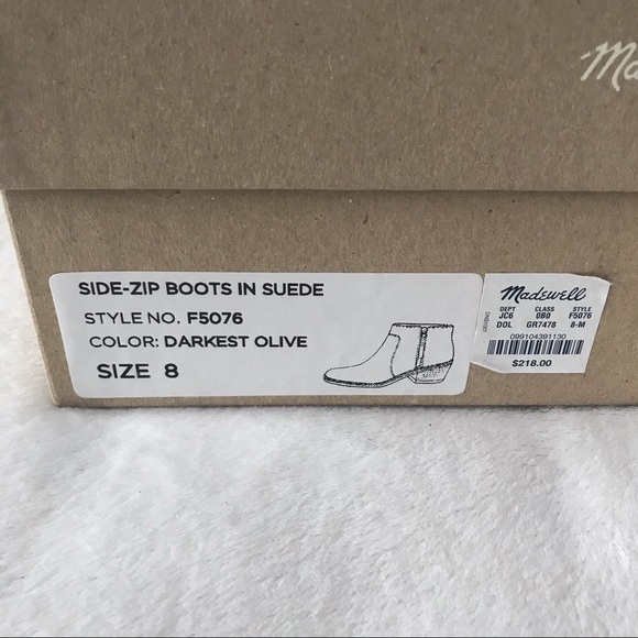Madewell Janice Side Zip Suede Ankle Boots - Picture 10 of 10